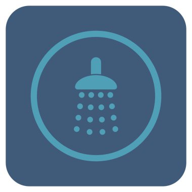 Duş düz kare vektör simgesi