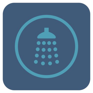 Duş düz kare vektör simgesi