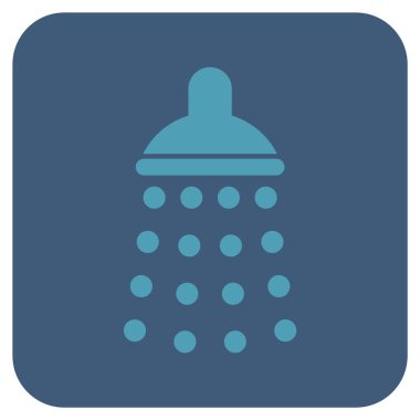 Duş düz kare vektör simgesi