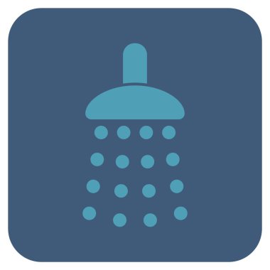 Duş düz kare vektör simgesi