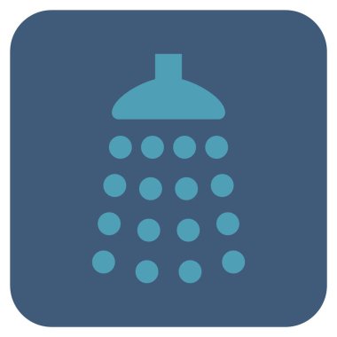 Duş düz kare vektör simgesi