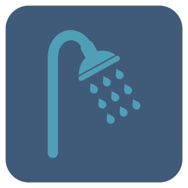 Duş düz kare vektör simgesi