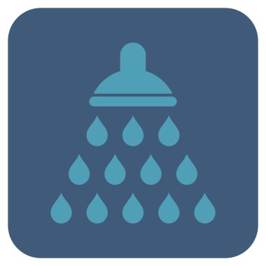 Duş düz kare vektör simgesi