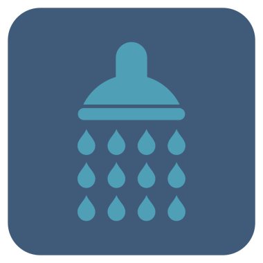 Duş düz kare vektör simgesi