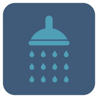 Duş düz kare vektör simgesi