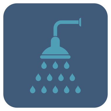 Duş düz kare vektör simgesi