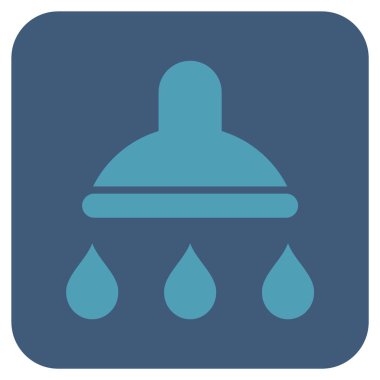 Duş düz kare vektör simgesi