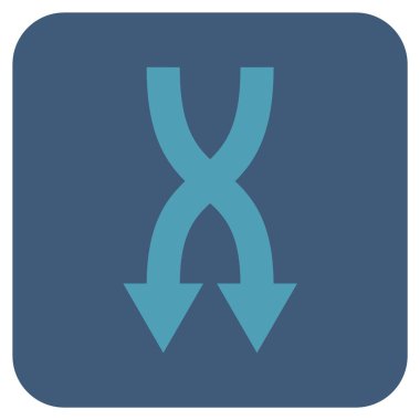 Düz kare vektör simgesi aşağı okları shuffle