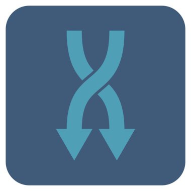 Düz kare vektör simgesi aşağı okları shuffle