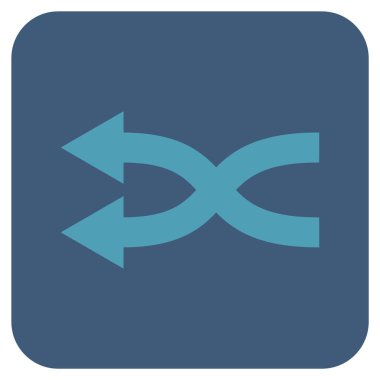 Shuffle oklar düz yaptı vektör simgesi kare