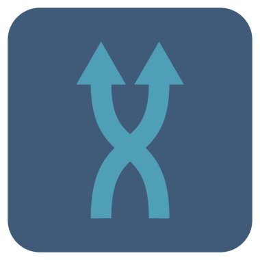 Düz kare vektör simge yukarı okları shuffle