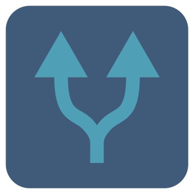 Düz kare vektör simge yukarı okları bölme