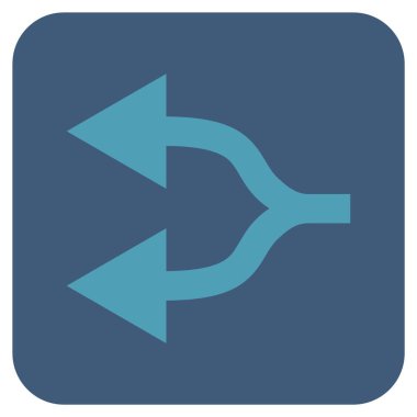 Oklar sol düz kare vektör simge bölme