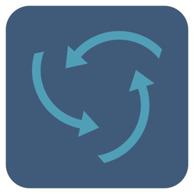 Oklar düz kare vektör simge girdap