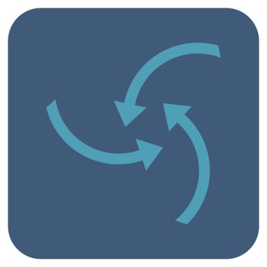 Oklar düz kare vektör simge girdap