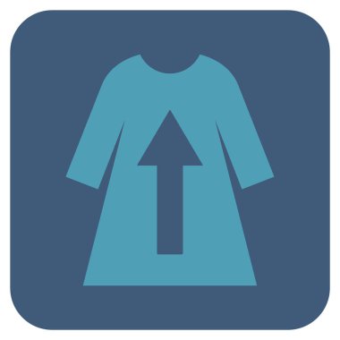 Kadın elbise düz kare vektör simge al