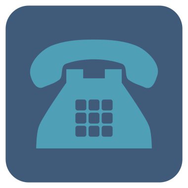 Sesi telefon düz kare vektör simgesi