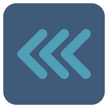 Üçlü ok ucu düz yaptı vektör simgesi kare