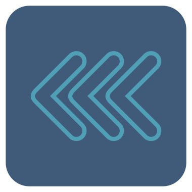 Üçlü işaretçi düz yaptı vektör simgesi kare