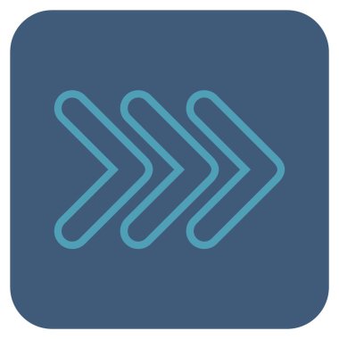 Üçlü işaretçi tam düz vektör simgesi kare