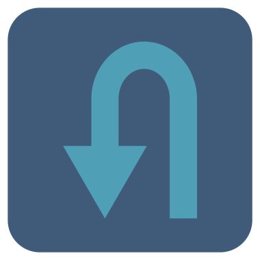 Geri düz kare vektör simge açmak