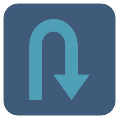 Geri düz kare vektör simge açmak