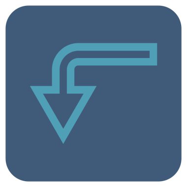 Düz kare vektör simge açmak