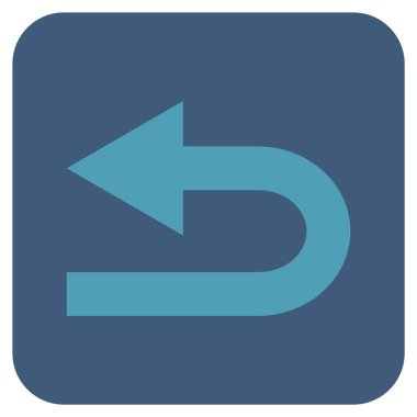 Sol düz kare vektör simge açmak