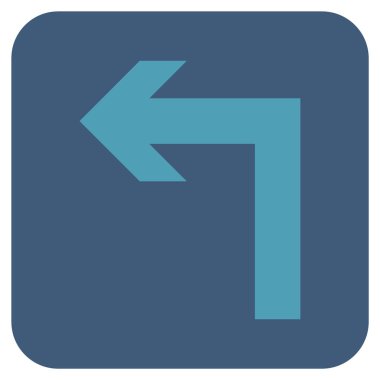 Sol düz kare vektör simge açmak