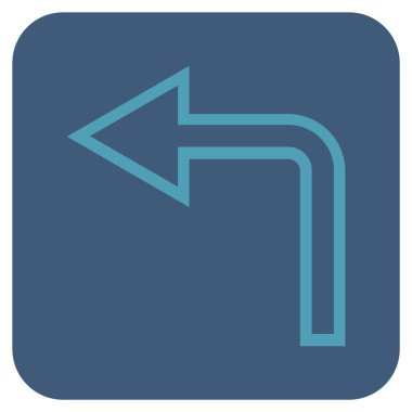 Sol düz kare vektör simge açmak