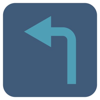 Sol düz kare vektör simge açmak