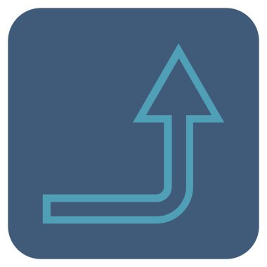 Düz kare vektör simge kadar açmak