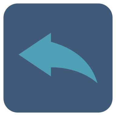 Düz kare vektör simgesi geri al