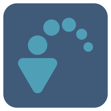 Düz kare vektör simgesi geri al