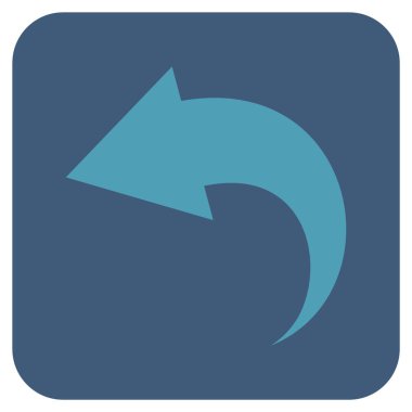 Düz kare vektör simgesi geri al