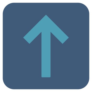 Yukarı ok düz kare vektör simgesi