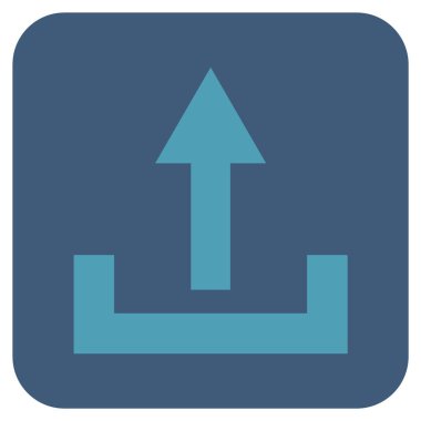 Düz kare vektör simge yüklemek