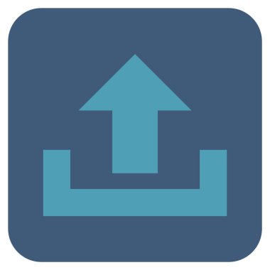 Düz kare vektör simge yüklemek