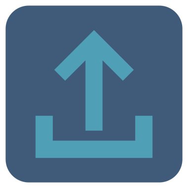 Düz kare vektör simge yüklemek