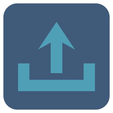 Düz kare vektör simge yüklemek