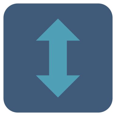 Dikey Exchange oklar düz kare vektör simgesi