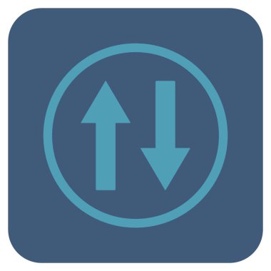 Dikey Çevir oklar düz kare vektör simgesi