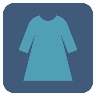 Kadın elbise düz kare vektör simgesi