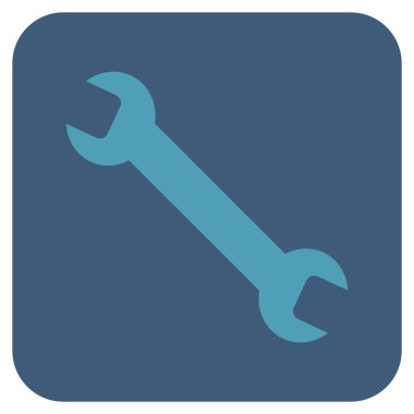 İngiliz anahtarı düz kare vektör simgesi