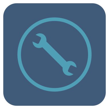 İngiliz anahtarı düz kare vektör simgesi