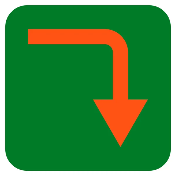 Desligue o ícone de vetor quadrado plano —  Vetores de Stock