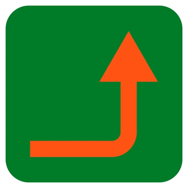 Tourner vers l'avant plat carré vectoriel Icône — Image vectorielle