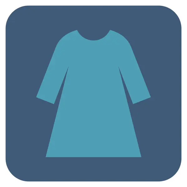 Mujer vestido plano cuadrado Vector icono — Vector de stock