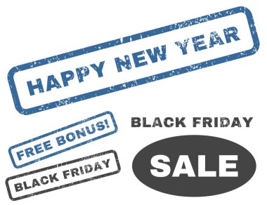 mutlu yeni yıl lastik damgası