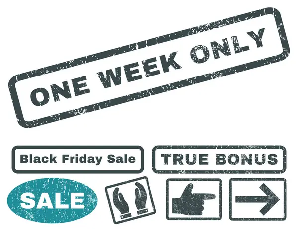 One Week Only Rubber Stamp — Stock Vector